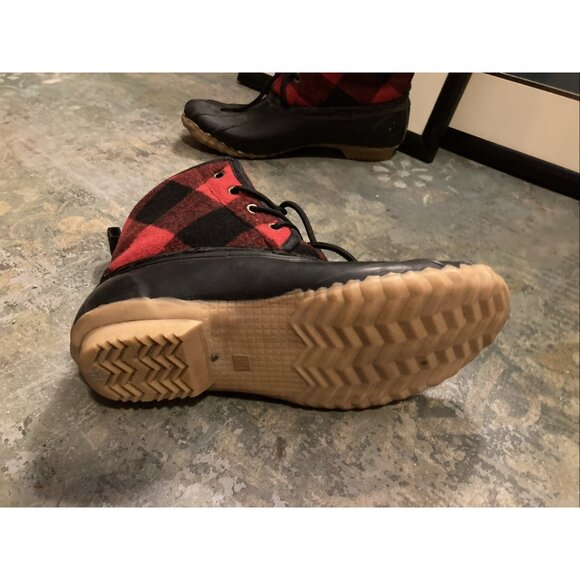 Chooka Duck Boots Buffalo Plaid Mud Outdoors Fall Size 10 - Picture 8 of 10